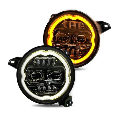 RACESPORT LT RS9RGBW 9IN LED RGBW CHASING HEADLIGHT KIT