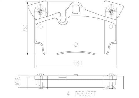 BREMBO P85088N DISC BRAKE PAD SET
