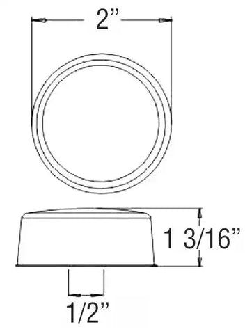 OPTRONICS MCL50AB LED MIROFLEX 2'RND;9 DIODE;AMBER