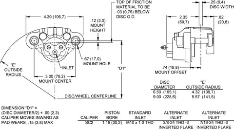 CALIPER FNSL6R 1.62/1.12/