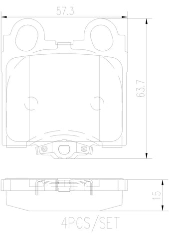 BREMBO P83045N DISC BRAKE PAD SET