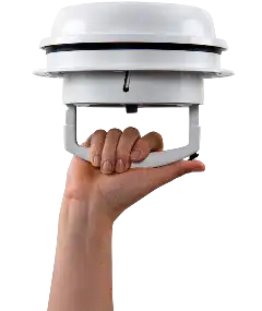 MAXXFAN DOME +6' FAN WHITE W/LED