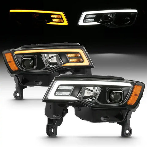 ANZO USA 111418 Headlight Assembly Halogen Bulb Projector Beam With Switchback Dayt