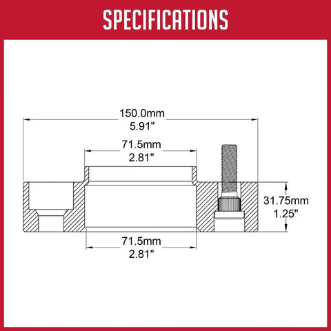 REVOLUTION 5450-5450H-B 5X4.5-4.5 1.25 71.5M M14