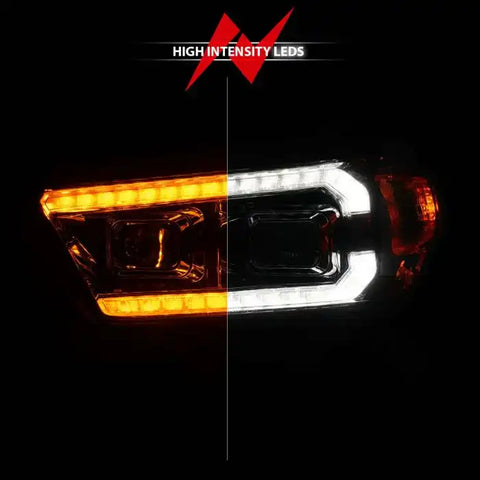 ANZO USA 111603 Headlight Assembly Halogen Bulb Projector Beam With Plank Style LED