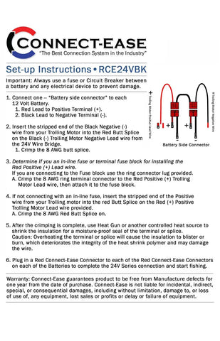 CONNECT EASE RCE24VBK 24 VOLT SERIES STANDARD T