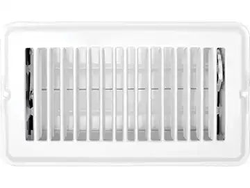 VENT REGISTER  WHITE  METAL  DAMP 4