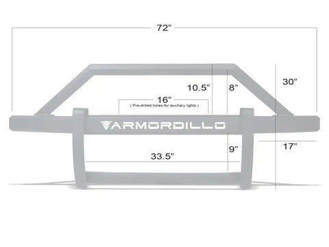 Armordillo 8702109 Grille Guard AR2 Pre-Runner Powder Coated Matte Black Steel 1