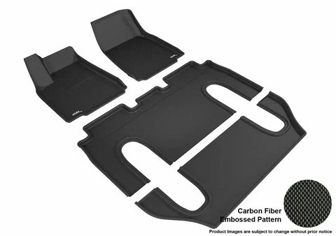 3D MATS/U-AC L1TL00101509 3D KAGU FLOOR MAT 3 ROW SET BLACK