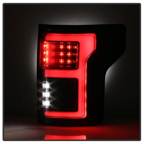Spyder Automotive 5085313 Tail Light Assembly LED Clear/ Red Lens Bar Style Black