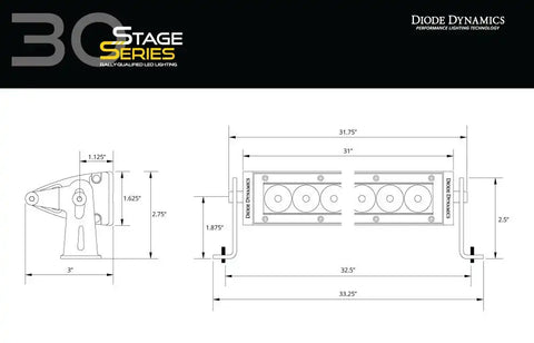 DIODE DYNAMC DD5018 SS30 WHITE DRIVING LIGHT BAR