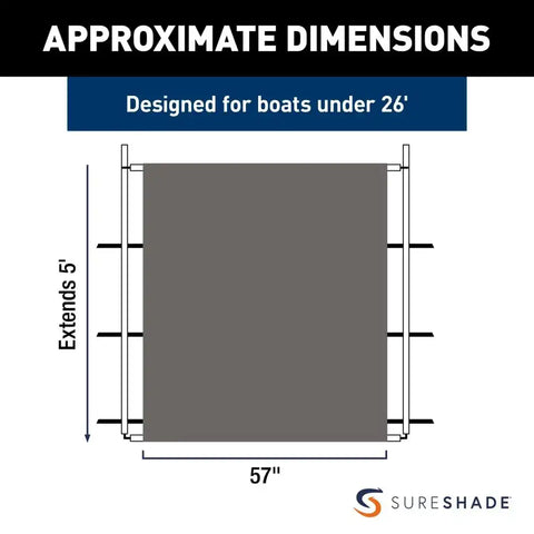 PTX POWER SHADE SS 57 INCH WIDE GRY