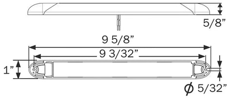 LED 8IN STRIP; 12V; CLEAR;W/OSWITCH