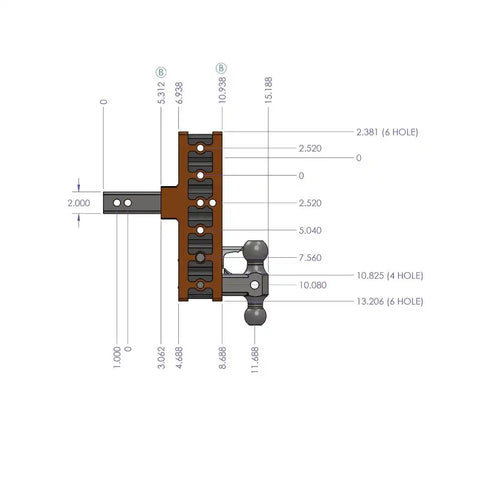 GEN-Y HITCH GH-513 MEGA-DUTY 2' SHANK 5' DROP 2K TW 16
