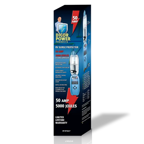 50 AMP PIGTAIL RV SURGE PROTECTOR.