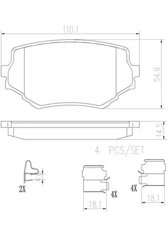 DISC BRAKE PAD SET