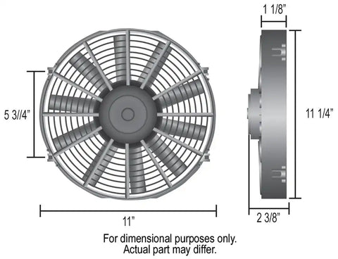 DERALE 16910 10' STRAIGHT BLD ELECFAN
