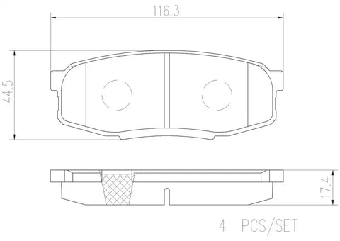 Brembo P83098N DISC BRAKE PAD SET