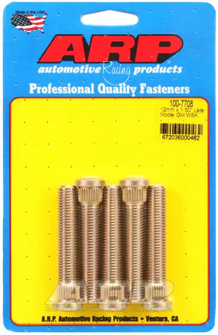 ARP Auto Racing 100-7708 Wheel Stud 12 Millimeter x 1.5 Inch Thread Size 2.500 Inch