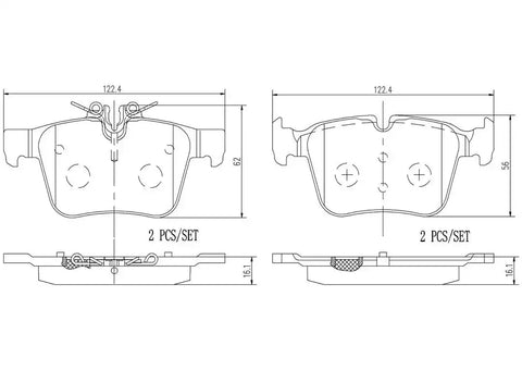 BREMBO P50122N DISC BRAKE PAD SET