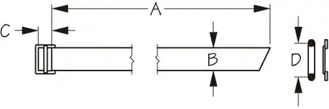 SEA DOG 415092-1 BATTERY BOX STRAP - 38'