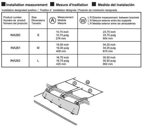 INNO RACKS INA262 FAIRING UNIVERSAL MOUNT LARGE