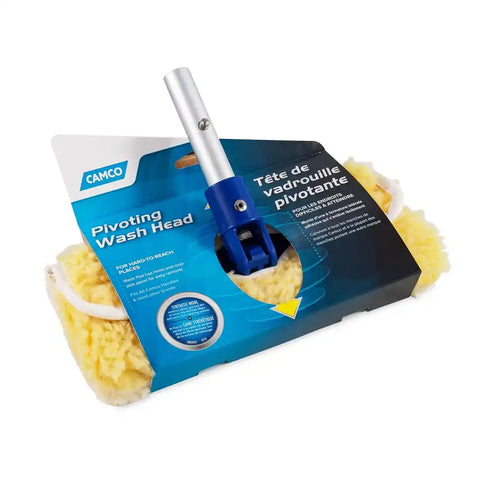 Camco 41930 Car Wash Brush For Use With Multi-Purpose Handle Wash Head With Synthet