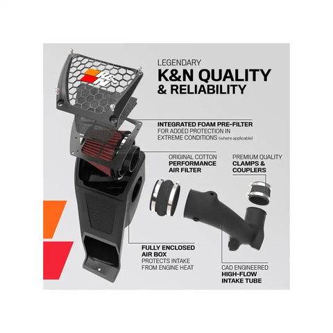 K&N FILTER 63-1588 PERFORMANCE AIR INTAKE SYSTEM