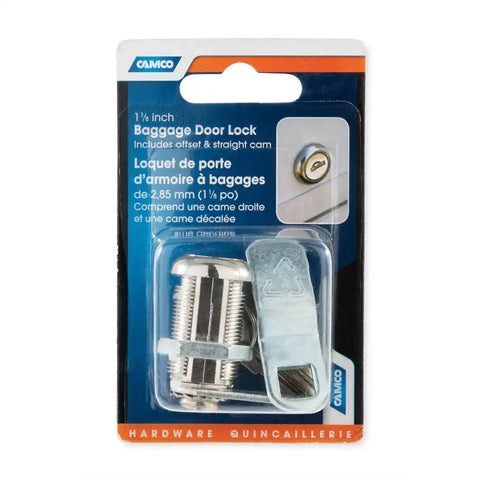 Camco 44363 Lock Cylinder For Baggage Compartment Doors Keyed Cam Lock 1-1/8 Inch