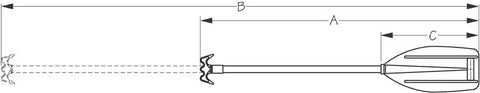 SEA DOG 490300-1 ALUMINUM TELESCOPIC PADDLE