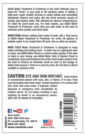 WATER TREATMENT AND FRESHENER 8 OZ.