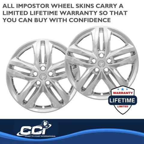 Coast To IWCIMP415X 19 Inch 5 Double Spoke Chrome Plate Plastic Set Of 4