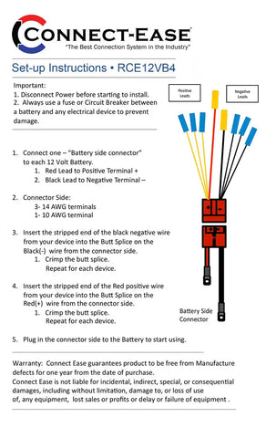 CONNECT EASE RCE12VB4 MULTI 4 LEAD ACCESSORY CO