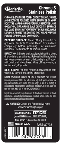 CHROME & STAINLESS POLISH 8 OZ.