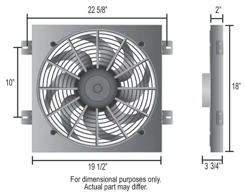 DERALE 20161 DIRECT MOUNT ELEC FAN 87-