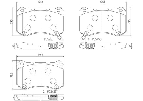 BREMBO P28059N DISC BRAKE PAD SET
