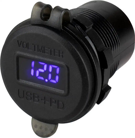 SEA DOG 426518-1 ROUND USB/USC SOCKET W/HIDDEN
