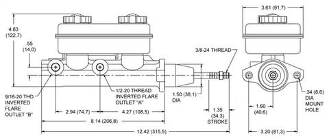 TANDEM MASTER CYLINDER 1-