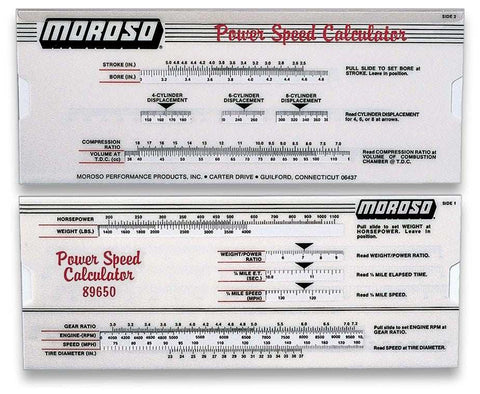 MOROSO 89650 POWER SPEED CALCULATOR