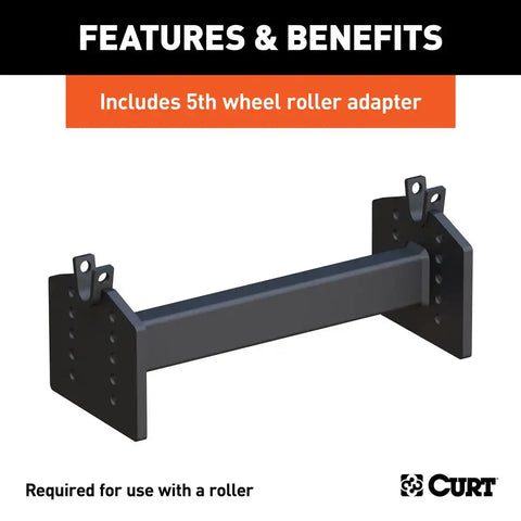CURT 16515 E16 5th Wheel Hitch Head Only, Legs or Roller Required, 16,000 lbs