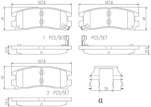 DISC BRAKE PAD SET