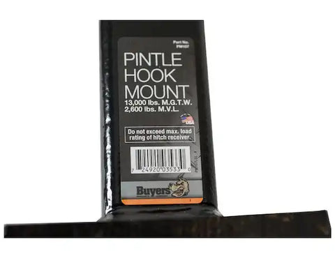 Buyers Products PM107 Pintle Hook Mounting Plate 2 Inch Receiver Mount 13000 Pound