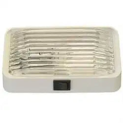 RECTANGLE PORCH/WHITE W/AMBER/CLR L