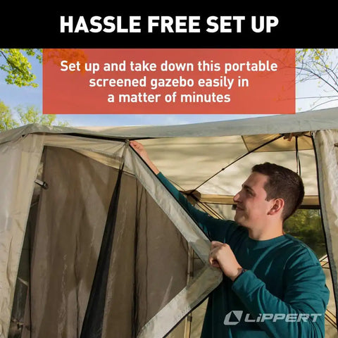 LIPPERT DOUBLE POP UP PICNIC GAZEBO