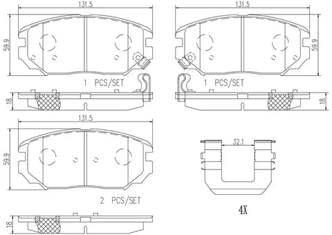DISC BRAKE PAD SET
