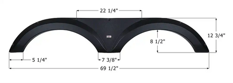 ICON 14255 FENDER SKIRT FS4255 BLACK