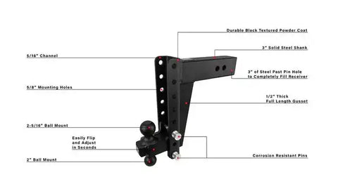 3.0' HEAVY DUTY 10' DROP/RISE