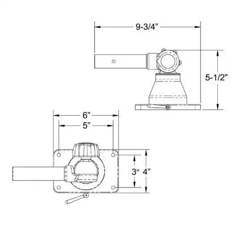 TACO METALS GS-170 OUTRIGGER MOUNT ADJUSTABLE SPORT S