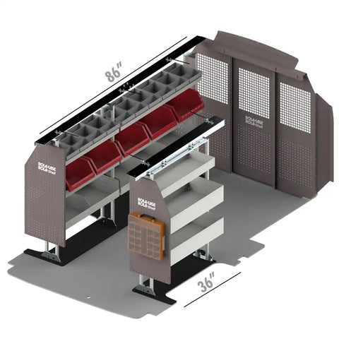 ROLACASE RSLRFAM- FTL130 VAN SHELVING AMERICAS MOST POPULAR