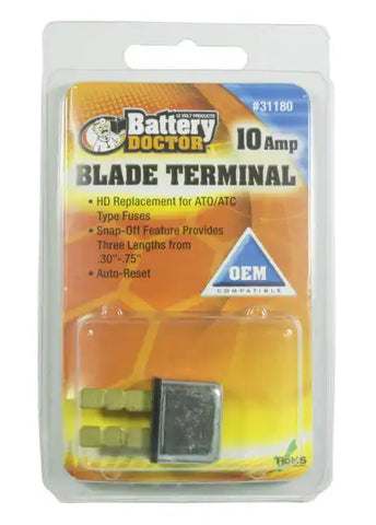 WirthCo 31180 Circuit Breaker 10 Amp Replacement For ATO/ATC Fuses Automatic Reset